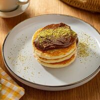 Оладьи с шоколадно-ореховой пастой Нутелла в Пока горячее