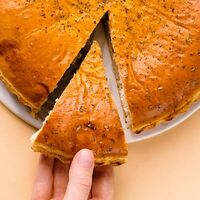 Пирог с картофелем, мясом и грибами в Лакомка