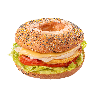 Бейгл с цыпленком и омлетом в Академия Кофе по цене 540 ₽