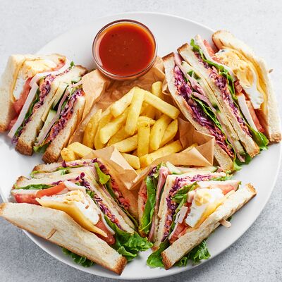 Клаб-сэндвич в Kekou Вкусная еда по цене 630 ₽