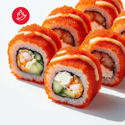 Роллы Креветка Икра Спайси в Банхоф по цене 399 ₽