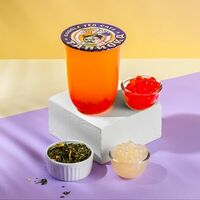 Бабл ти Лимон-Клубника в Тапиока bubble tea cafe