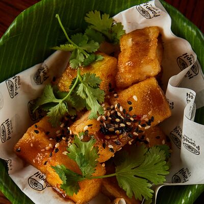 Жареные баклажаныв Рамен с уткой по цене 470 ₽