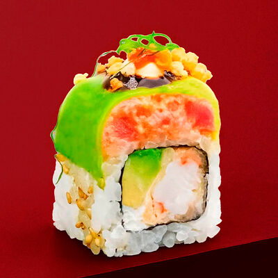 Ролл фуа-гра и опаленный лосось в Osteria Amici по цене 1550 ₽