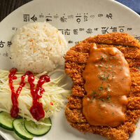 Тонкас-cвинoй шницель с рисом в Мой дом