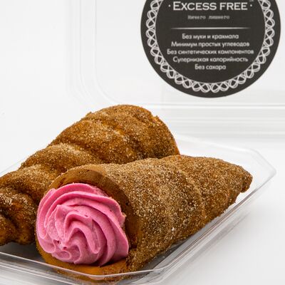 Пирожное Чешские трубочки с творожным кремом со вкусом клубники в Ничего лишнего по цене 338 ₽