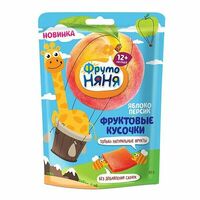 Фруктовые кусочки ФрутоНяня из яблок и персика с 12 месяцев в Азбука Вкуса Экспресс Меню