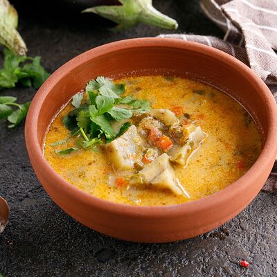 Баклажановый суп в Баклажан в ТЦ 