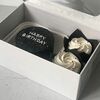 Набор черный Бенто-торт и капкейки ассорти Happy Birthday в Vanilka по цене 2750