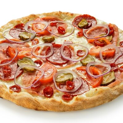 Пицца По-домашнему с сырным бортиком в Сырный Бортик! по цене 1470 ₽