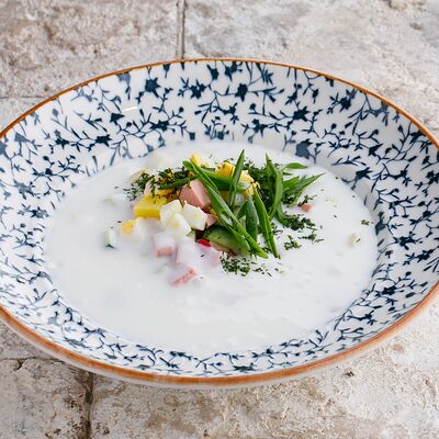 Окрошка на кефире в Блин да вареник по цене 390