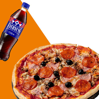 Пицца Барбекю 32 см и Evervess-кола в Перчини по цене 1140 ₽