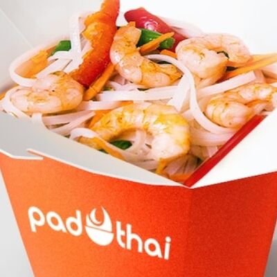 Креветки в соусе том ям с рисовой лапшой в Pad Thai по цене 17 р.