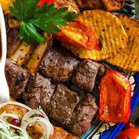 Шашлык из баранины в Чайхана Обишир