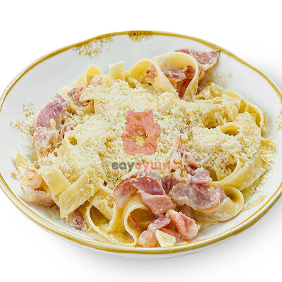 Фетучини с беконом и чесноком в Ваусуши по цене 451 ₽