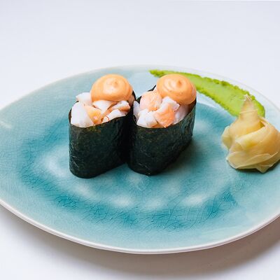 Креветка спайси гункан в Тэнкэй по цене 320 ₽