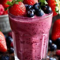 Смузи Клубника и чёрная смородина на кокосовом молоке в Side Coffee