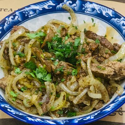 Багет с куриной печенью в Кафе Аль-карамарабская кухня по цене 290 ₽