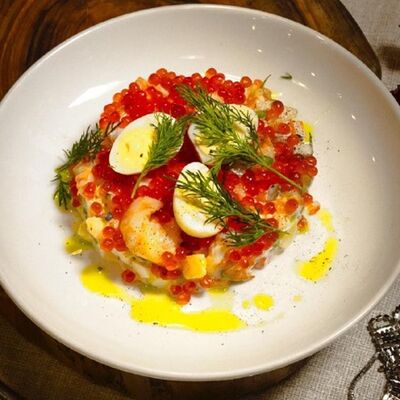 Оливье с креветкой в Сметана на Б. Садовой по цене 559 ₽