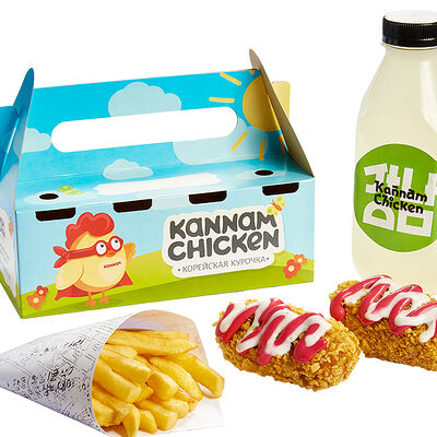 Кидс-комбо: корн-доги и фри в Kannam Chicken по цене 479 ₽
