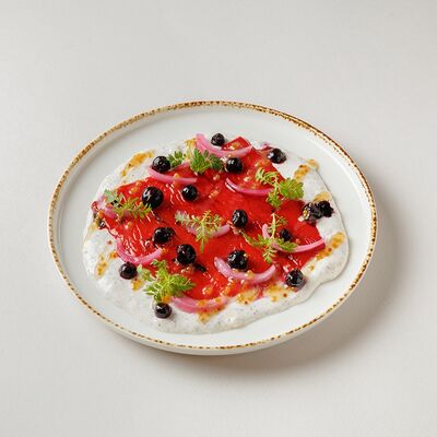 Страчателла с печеным перцем и трюфельной пастой в Buana cafe по цене 1240 ₽