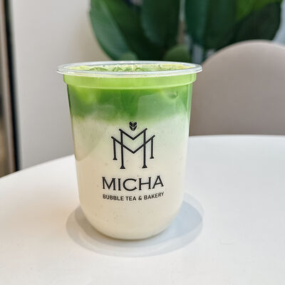 Овсяное молоко с чаем матча (без тапиока ) в Micha Bubble Tea & Bakery по цене 420 ₽