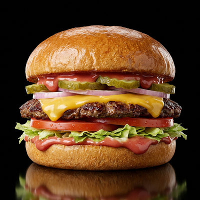 Бургер Классика жанра (котлета на выбор) в Место Про Тесто по цене 515 ₽