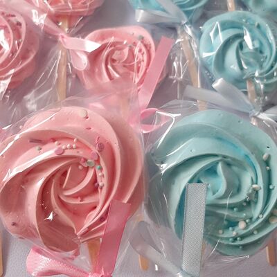 Безе на палочке розовое и голубое в Чародейка сладостей по цене 1000 ₽