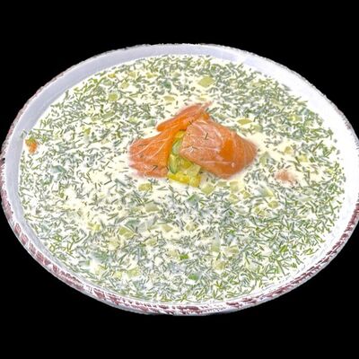 Окрошка с филе форели слабосолёной в Пицца тот по цене 430 ₽