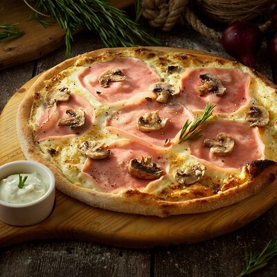 Пицца Ветчина с грибами в Мандариновый гусь по цене 539 ₽