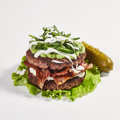 Бургер ЦАРЬ-это Я в листьях в #FARШ по цене 850