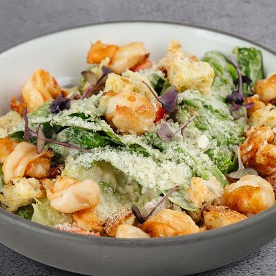 Римский с креветками и соусом из анчоусов в В угли по цене 710 ₽