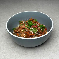 Фунчоза с креветками в фирменном соусе в Risoy