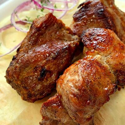 Шашлык из свиной шеи в Золотая вилка по цене 510 ₽