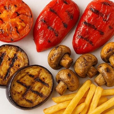 Сет Овощи на мангале и картофель фри в Кафе Гурман по цене 2160 ₽