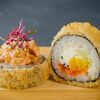 Жареный ролл с копченым угрем в Yellowfin sushi по цене 920