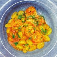 Ньокки с тигровыми креветками в Мацони