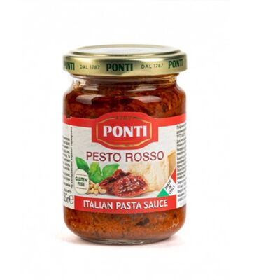 Соус Песто Россо PONTI, Italian Pasta Sauce, Pesto Rosso, Италия, 135 г в Стрит Фуд по цене 950 ₽