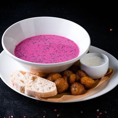 Холодник с картофелем и копченой сметанойв Catch по цене 12 р.