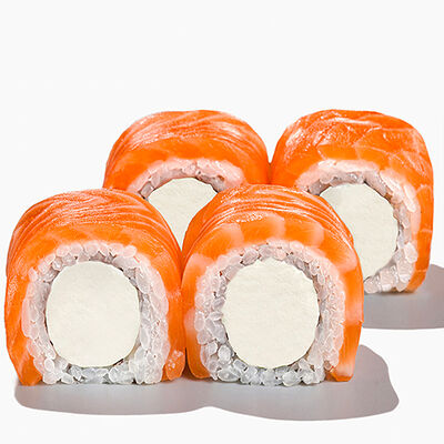 Филадельфия 4 шт в Вкус и лосось по цене 570 ₽