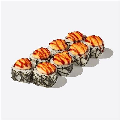 Запечённый с кальмаром и пармезаном в Много лосося по цене 500