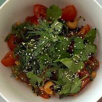 Салат с баклажанами в кляре в Slam