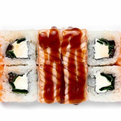 Икура ролл опалённый в KOP KOP Sushi по цене 4024 ₸