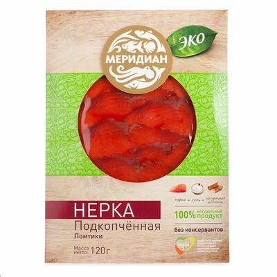 Нерка подкопченая, Меридиан в Азбука Вкуса Экспресс Меню по цене 398 ₽
