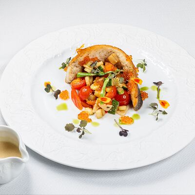 Филе сибаса с соусом Шампань в Sabor de la Vida по цене 2950 ₽