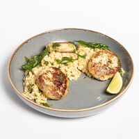 Щучьи котлеты с ризотто из булгура в Kitchen