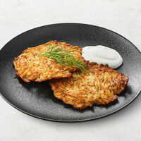 Картофельные оладьи со сметаной и укропом в Теремок