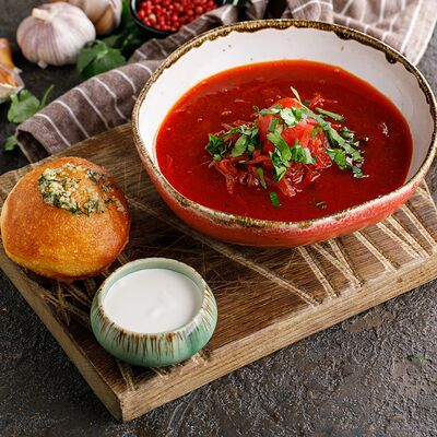 Борщ с фасолью и пампушкой в ЛарисуВаннуХочу по цене 330