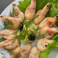 Креветки отварные с лимоном в Эдем