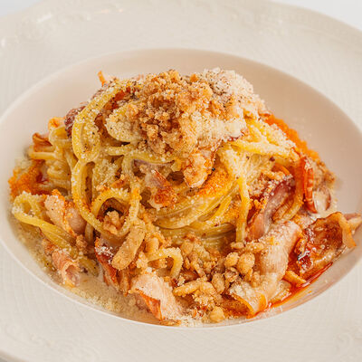 Карбонара в Morricone pizza & wine по цене 580 ₽